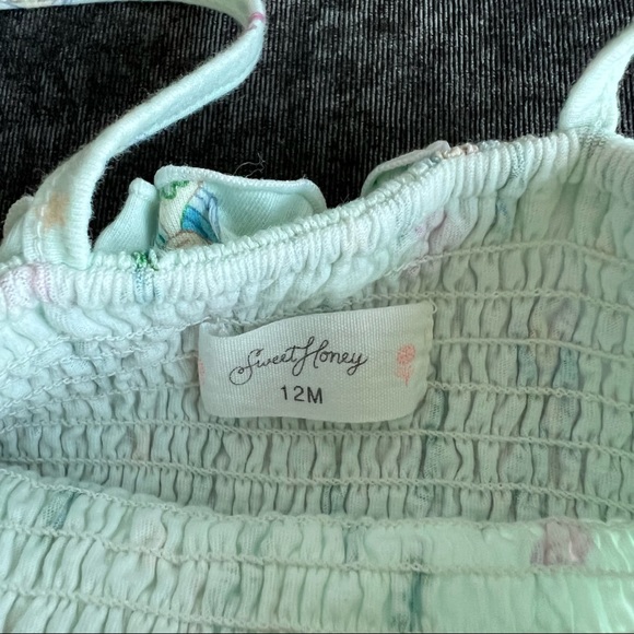 Sweet Honey Mermaid Smocked Romper Size 12 Months - Picture 4 of 8